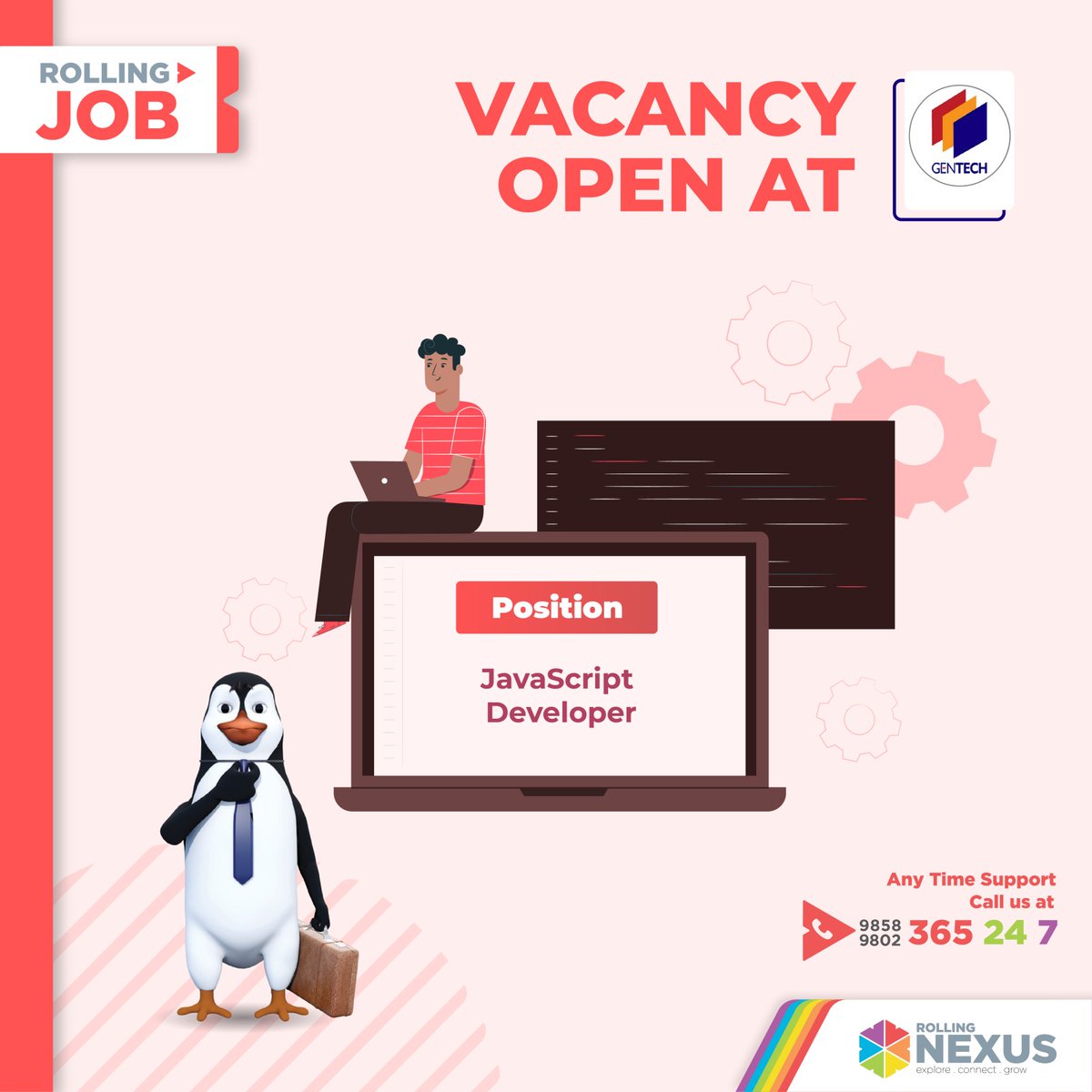 rollingnexus's tweet photo. Vacancy Open At General Technology Pvt Ltd
Position: JavaScript Developer
Visit https://t.co/p7IR4U19EP

#RollingNexus
#RollingJob
#ExploreConnectGrow
#NetworkofNewPossibilities https://t.co/AB8xAKbEbB