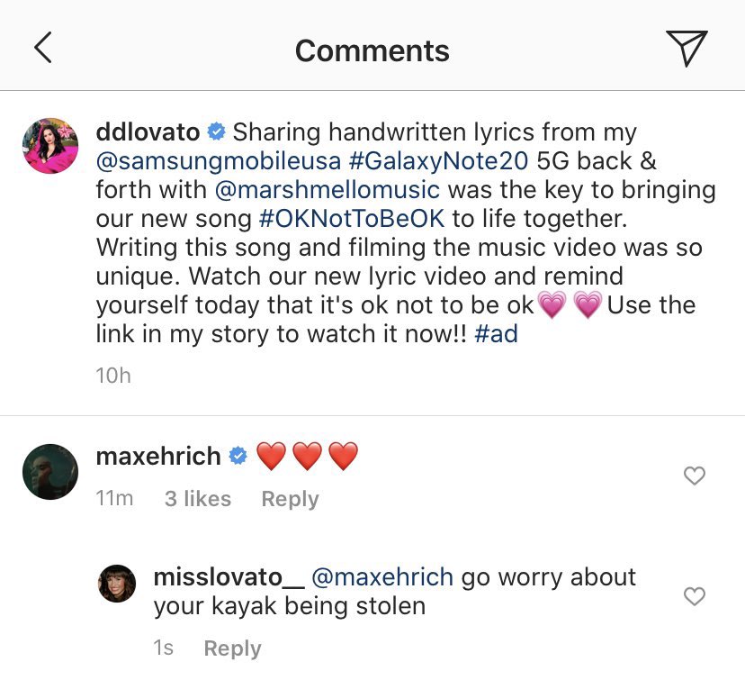 On the 23rd of September Max had posted that someone had broken into his Air BNB. This had fans confused as to why he would share that especially if there’s an Investigation. Later he commented on Demi’s Instagram post with three hearts and deleted minutes after.