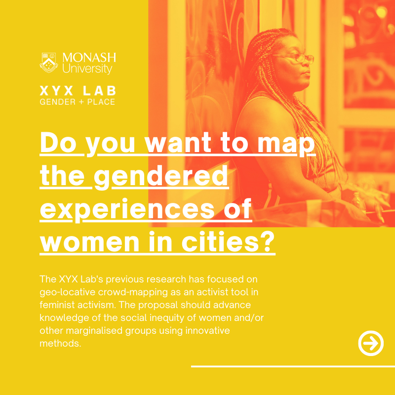 xyxlab's tweet image. PhD OPPORTUNITY // Are you interested in mapping the experiences of women in cities?

This proposal should advance knowledge of the social inequity of women and/or other marginalised groups using innovative methods.

Link &amp;gt; monash.edu/mada/future-st…

#PhD #women #mappingcities