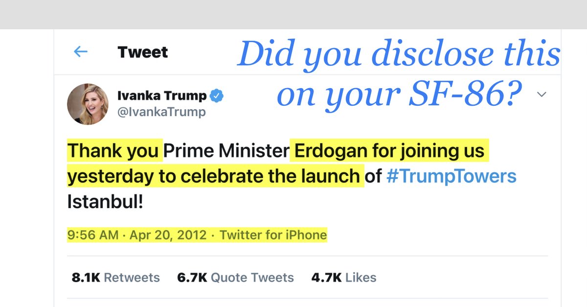 -we turned our backs on our Allies
-we abandoned the Kurds
-we wasted 49+ tomahawk missiles
-DJT’s administration gave Russia the heads up
and @IvankaTrump & @jaredkushner ARE STILL getting the PDB
how many Syrian Refugees has DJT Admin allowed in?