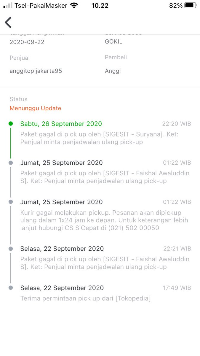 Dari minggu lalu status pengiriman statusnya begini mulu. Penjual ga bls pesan, admin pun sama ga ada solusi <a href="/TokopediaCare/">TokopediaCare</a> <a href="/tokopedia/">Tokopedia</a>