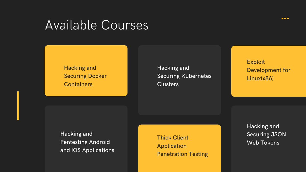 Now get access to all our current and upcoming courses with our subscription model.
theoffensivelabs.com/p/all-course-s…
#infosec  #Pentesting #devsecops #dockersecurity #Kubernetes #JSON #AndroidSecurity #iOSsecurity #cybersecurity #infosecjobs