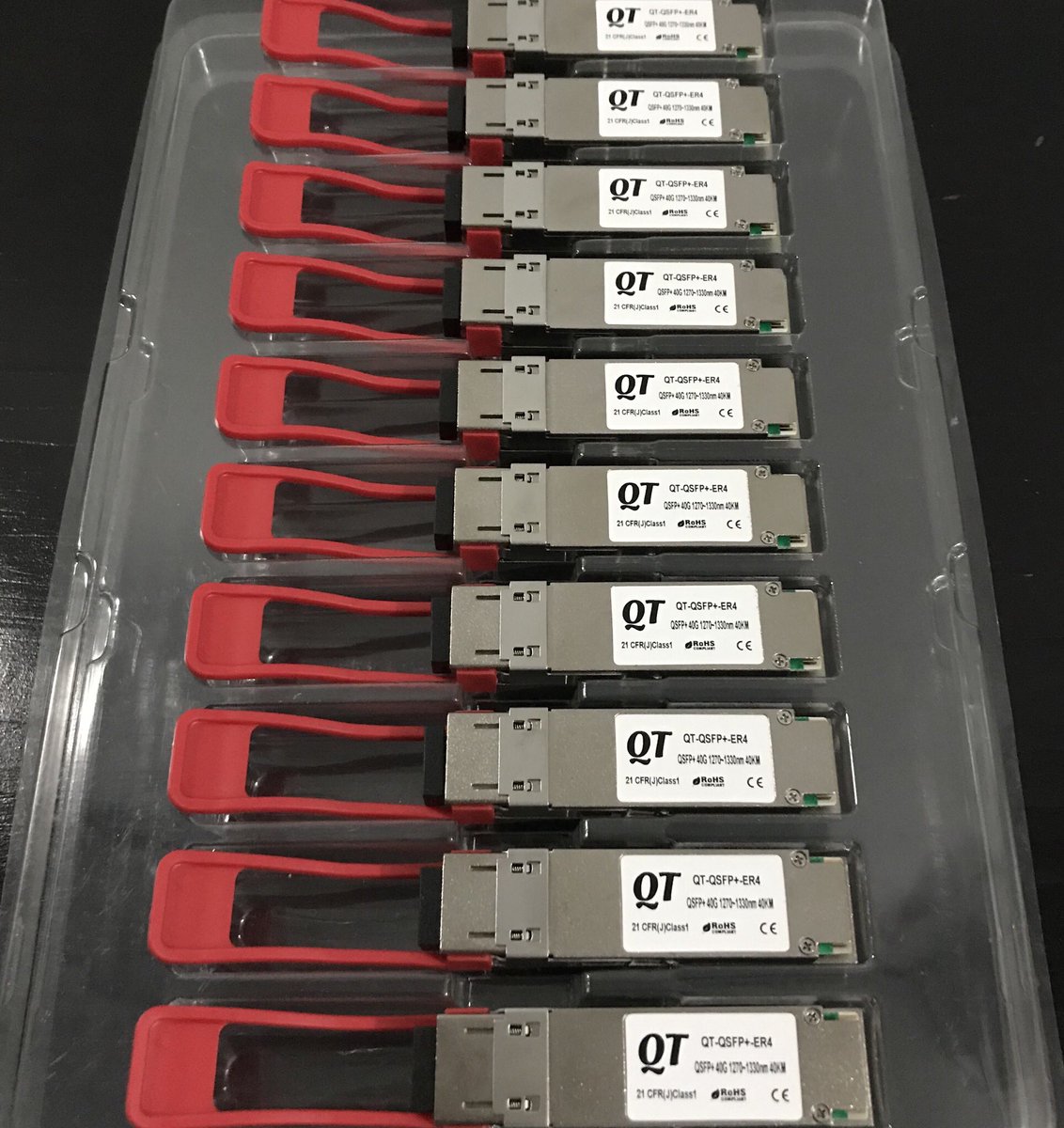 qonitech's tweet photo. DELIVERY
Repeat order QSFP+ 40G from our customer.
Product information
8pcs of QT-QSFP+-LR4 (QSFP+ 40G 10KM)
10pcs of QT-QSFP+-ER4 (QSFP+ 40G 40KM
#transceiver #fiberoptic #qsfp #40G #wdm #cwdm #cisco #mikrotik #huawei #zte #juniper #networking #telecom #telecomunication #optical https://t.co/4DOx0AlJ14