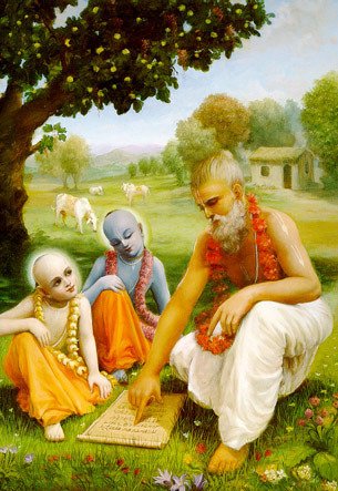 Krishna -The smartest student in the Universe After their thread ceremony at the Krishna and Balaram were ready for their Gurukul life.(A thread ceremony यज्ञोपवीतम् yajñopavītam or upavīta - marks that a male child is ready for their gurukul life which requires simplicity in