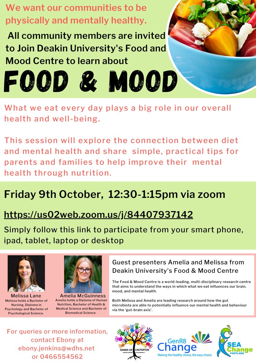 GenR8 Change (@genr8change) on Twitter photo Look forward to bringing knowledge of the <a href="/foodmoodcentre/">Food & Mood Centre</a> to our communities! <a href="/SEAChangePort/">SEA Change Portland</a> <a href="/ameliamcg/">Amelia McGuinness</a> <a href="/HSpecAus/">Hamilton Spectator</a> <a href="/tudballm/">Michael Tudball AFSM FAICD</a> <a href="/WesternVicNews/">3HA / MixxFM News</a>
genr8change.com/food_mood Look forward to bringing knowledge of the <a href="/foodmoodcentre/">Food & Mood Centre</a> to our communities! <a href="/SEAChangePort/">SEA Change Portland</a> <a href="/ameliamcg/">Amelia McGuinness</a> <a href="/HSpecAus/">Hamilton Spectator</a> <a href="/tudballm/">Michael Tudball AFSM FAICD</a> <a href="/WesternVicNews/">3HA / MixxFM News</a>
genr8change.com/food_mood
