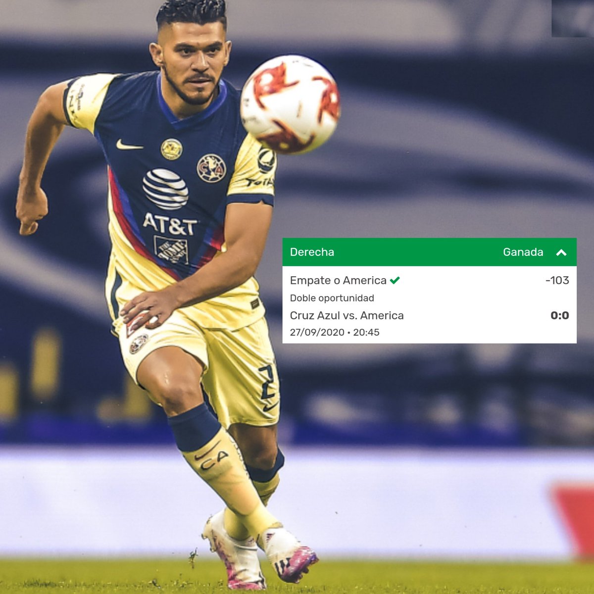 América DO
📊-103
Dinero gratis.
RT y ❤️ para #FreePicks
#SomosAmérica #CruzAzul #LigaMX #Guard1anes2020 https://t.co/SMJbajkNOU