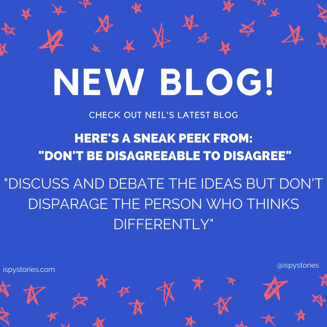 ISpyStories's tweet photo. 🚨NEW BLOG 🚨 Check out Neil’s latest blog live now!
-
#wmmtc #wordsmatter #makethemcount #newblog #readnow #intent #inspire #empathy #debates #arguments #respect #ideas https://t.co/MPV6LpzVA9