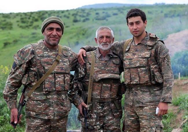 3 generations of Armenian soldiers protecting the homeland
