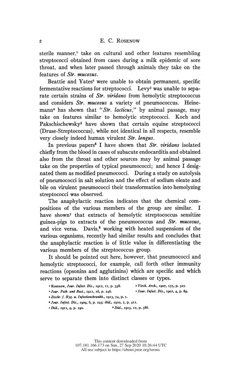 443) It’s absolutely disgraceful that the medical establishment hasn’t supported further research that expands upon the experiments conducted by Dr. Rosenow.You can access the original 1914 article at the link below. https://www.jstor.org/stable/30073453?seq=1#metadata_info_tab_contents