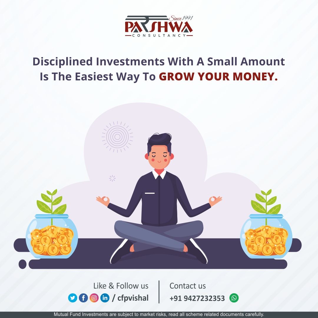 To grow your Money stay Invested. 

For more details, call us at +91 9427232353

#parshwaconsultancy #cfpvishal #financialsolutions #financialplanner #investmentconsultancyinbhavnagar #investmentconsultant #investmentconsultancy #financialplanning #bhavnagar #bhavnagarnews