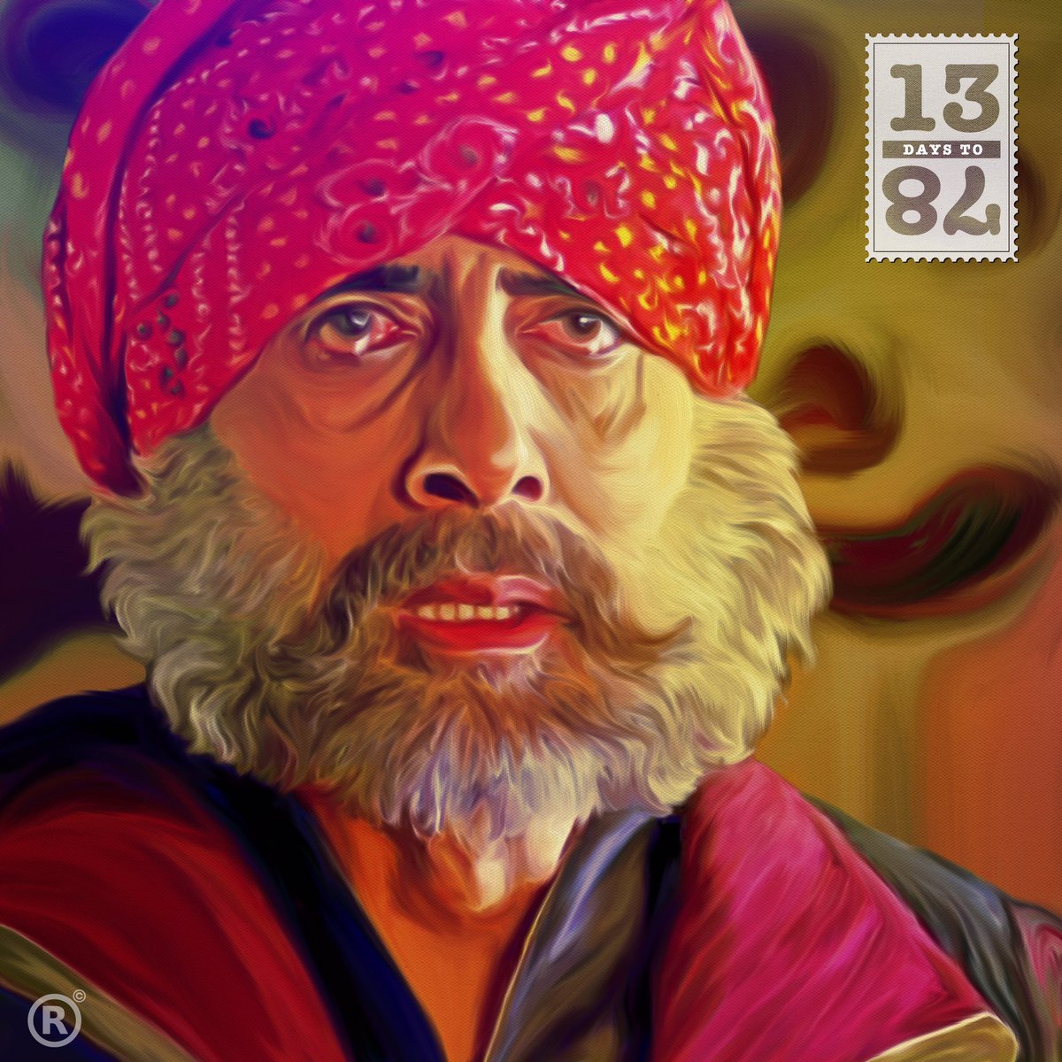 78Daysto78's tweet photo. 13 days more to @SrBachchan sir's Birthday. Today we celebrate with a still painted from his movie Eklavya: The Royal Guard

#13daysto78 #happybirthday #AmitabhBachchan #Eklavya #campaign78daysto78 #oilpainting #Bollywood https://t.co/6NuswdpTkQ