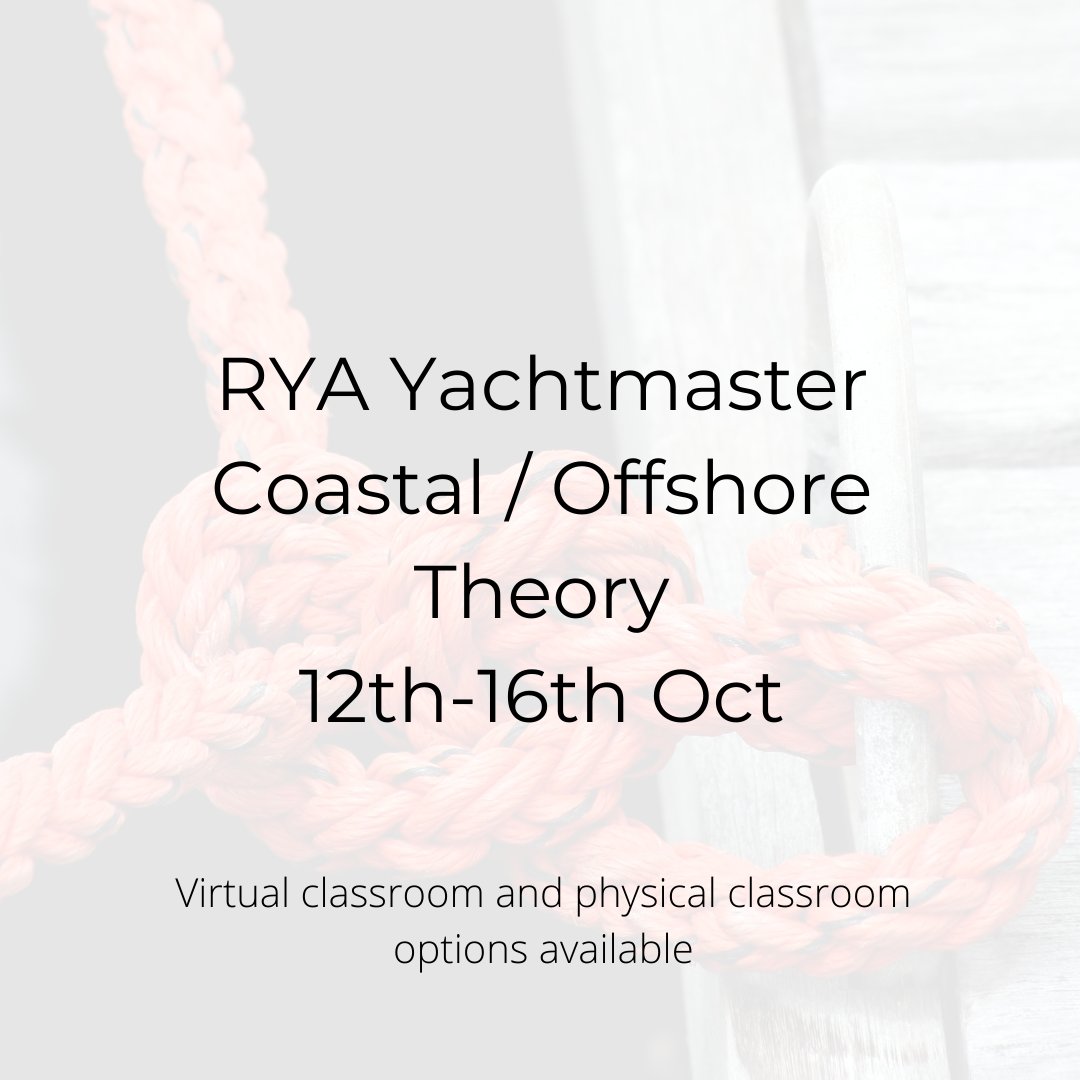 Next virtual interactive Yachtmaster Coastal / Offshore Theory 12-16th Oct
Book now: thenauticalacademy.net/courses/yachtm…

info@thenauticalacademy.net +34 971677785

More dates: 9th-13th Nov, 7th-11th Dec

#yachtcrewtraining #yachtmastercoastal #yachtmasteroffshore #yachtmaster #yachtcrew