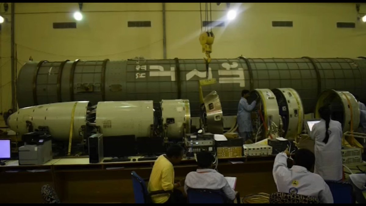THREAD on Indian BMD developments:The ASAT being assembled on a rig, electronics of the missile are getting integrated. There is a cannister behind the missile. The front end of the missile shows a window for the IIR seeker to see through. The DACS nozzles are also visible.
