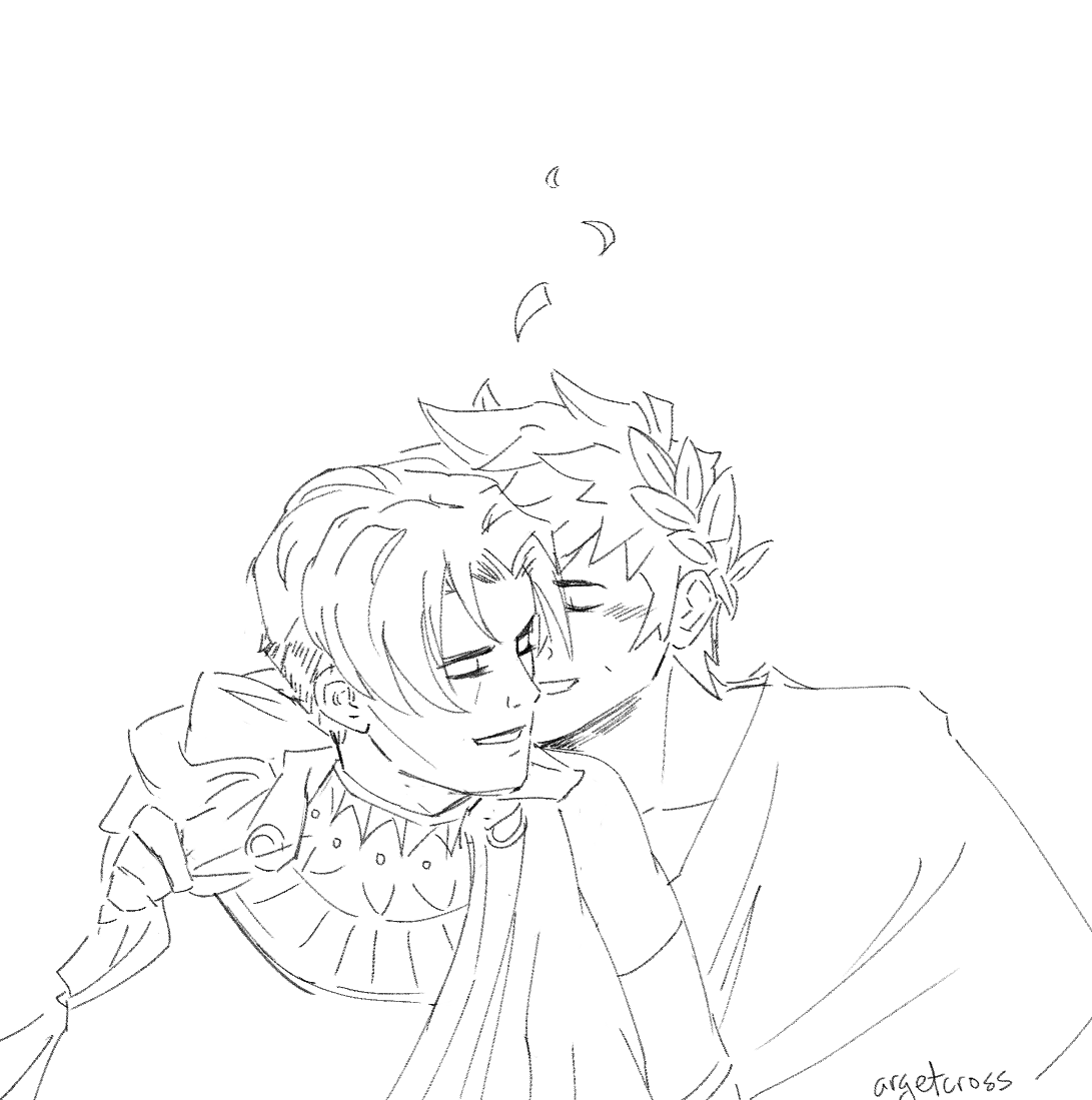 argetcross's tweet image. [hades] kisses for than💜

#Thanzag #Hades #HadesGame