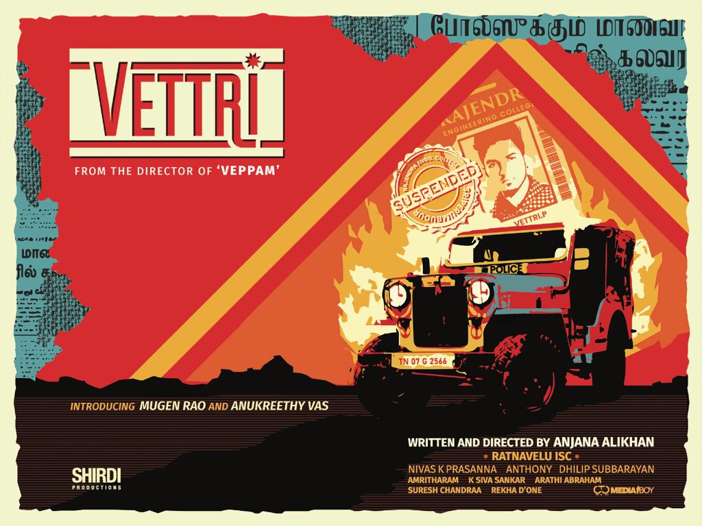 Shirdi Productions (@shirdiprodn) on Twitter photo Here it's the most awaited #ShirdiProductionNO1 “Vettri”
#VettriFirstLook
Starring <a href="/themugenrao/">Mugen Rao</a> of BigBoss fame
Directed by <a href="/AlikhanAnjana/">Anjana Alikhan</a> director of Veppam
<a href="/RathnaveluDop/">Rathnavelu ISC</a> <a href="/editoranthony/">Lewellyn gonsalvez</a> <a href="/nivaskprasanna/">Nivas K Prasanna</a> <a href="/anukreethy_vas/">AnuKreethy Vas</a> <a href="/actorkishore/">adidas Originals</a> <a href="/amritharam2/">Amritharam2</a> <a href="/DoneChannel1/">Done Channel</a> @CtcMediaboy Here it's the most awaited #ShirdiProductionNO1 “Vettri”
#VettriFirstLook
Starring <a href="/themugenrao/">Mugen Rao</a> of BigBoss fame
Directed by <a href="/AlikhanAnjana/">Anjana Alikhan</a> director of Veppam
<a href="/RathnaveluDop/">Rathnavelu ISC</a> <a href="/editoranthony/">Lewellyn gonsalvez</a> <a href="/nivaskprasanna/">Nivas K Prasanna</a> <a href="/anukreethy_vas/">AnuKreethy Vas</a> <a href="/actorkishore/">adidas Originals</a> <a href="/amritharam2/">Amritharam2</a> <a href="/DoneChannel1/">Done Channel</a> @CtcMediaboy
