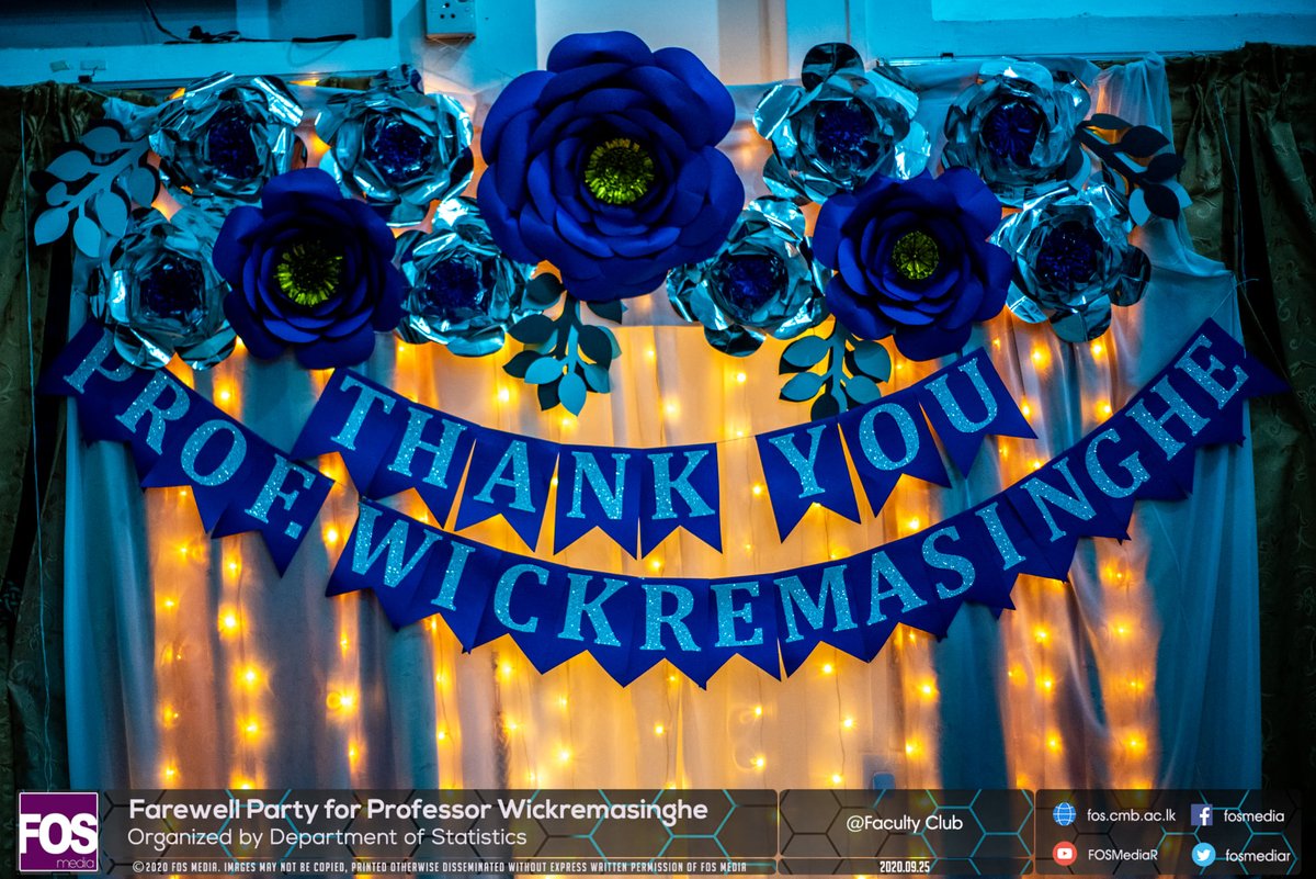 FOSMediaR's tweet image. The Department of Statistics organized a Farewell Party for the retiring Prof. Wickremasinghe on Friday, 25th of September at the Faculty Club. Here are some of the best moments of this memorable evening as captured through our lens.

#FOSMedia #Events #retirement #farewell
