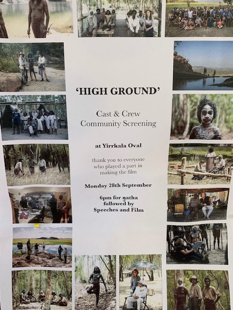 ARDS_AC's tweet image. Great free movie "High Ground" tonight at Yirrkala Oval.  Ŋatha at 6pm followed by the film. Thanks to Rirratjingu Aboriginal Corporation and part of NT Youth Week.