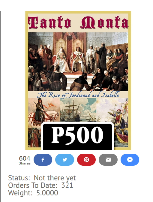 Muchas gracias a todos vosotros por el apoyo al juego. Ha sido un comienzo espectacular con mas de 300 preordenes en 1 dia. Muy contento como no puede ser de otra forma. Iremos dando noticias sobre el juego en los proximos dias <a href="/gmtgames/">GMT Games</a> <a href="/EdBeach23/">Ed Beach</a>