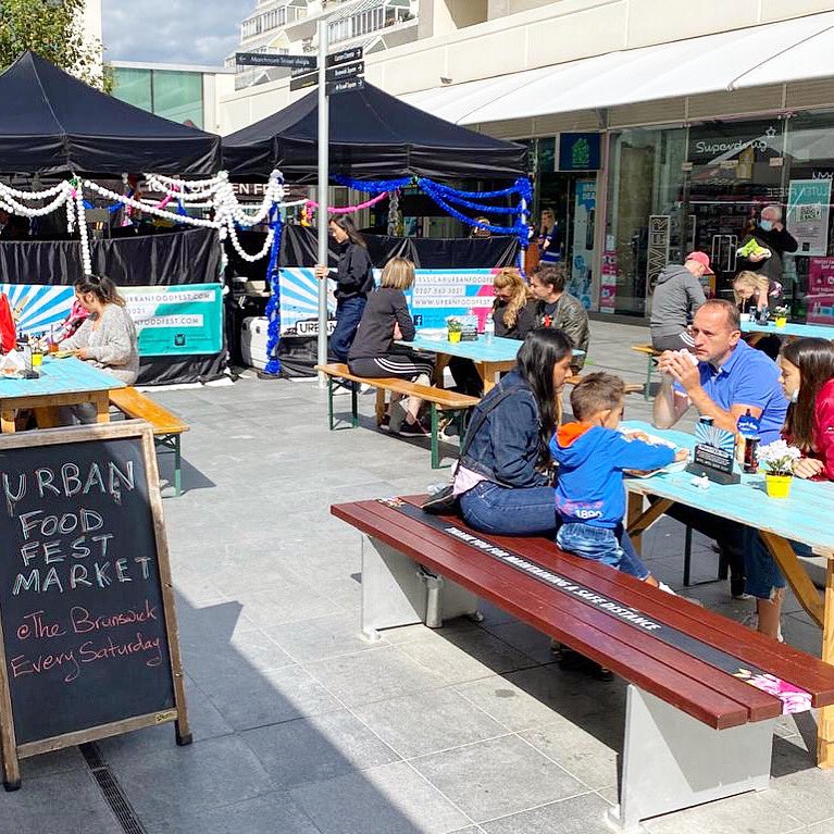 BrunswickLondon's tweet photo. Don't tell me hungry isn't an emotion. I feel it in my soul!! 🤍🍩🥙 Join us TODAY and EVERY SATURDAY for @UrbanFoodFest at The Brunswick Shopping Centre!
Our outdoor market is open from 11:30am until 3:30pm ⏰ Say #squashedtomatoes at any food stall for 50p of your food! https://t.co/TtszrPWMbO