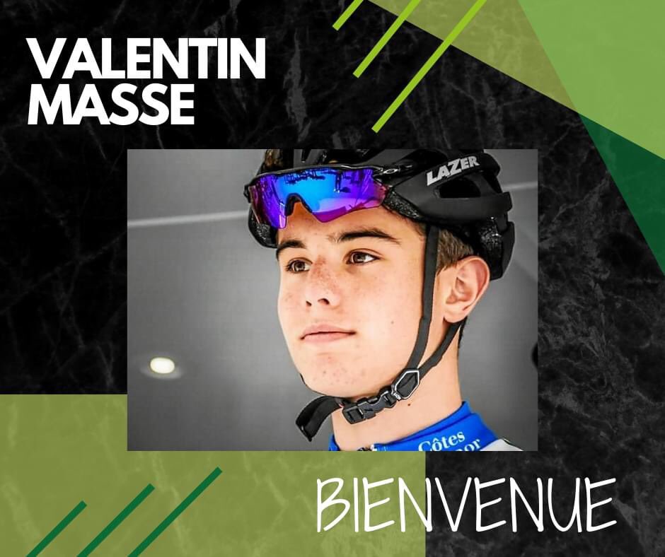 ✅ RECRUE 2021 

Vainqueur de la dernière étape de la Sportbreizh Juniors, 3ème du Tour du Morbihan Juniors, et 7ème de Plaintel-Plaintel Valentin Masse (Entente Cycliste Pays de Paimpol) rejoint le Team Pays de Dinan pour la saison 2021.

🤝 Bienvenue Valentin !