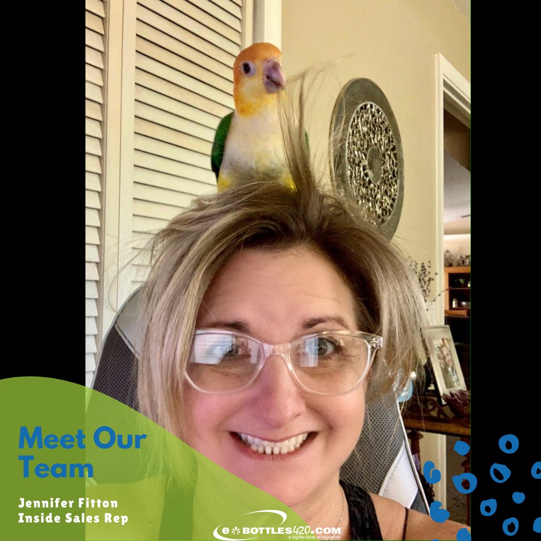 "I truly love everyone I work with at eBottles &amp; can't wait to get back to the office full-time to be able to embrace all my colleagues! Meanwhile, meet Mango who's keeping me company by watching over my shoulder (&amp; occasionally joins me in pulling my hair out -- LOL!)" says Jen.