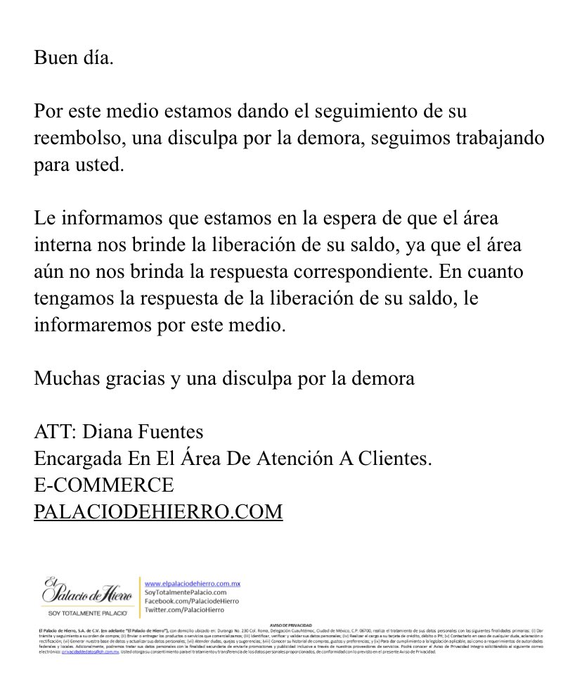 karlitosibm's tweet photo. @Profeco @palaciohierro 90 días y esto me contestan es broma? https://t.co/LE9PFnpEwH
