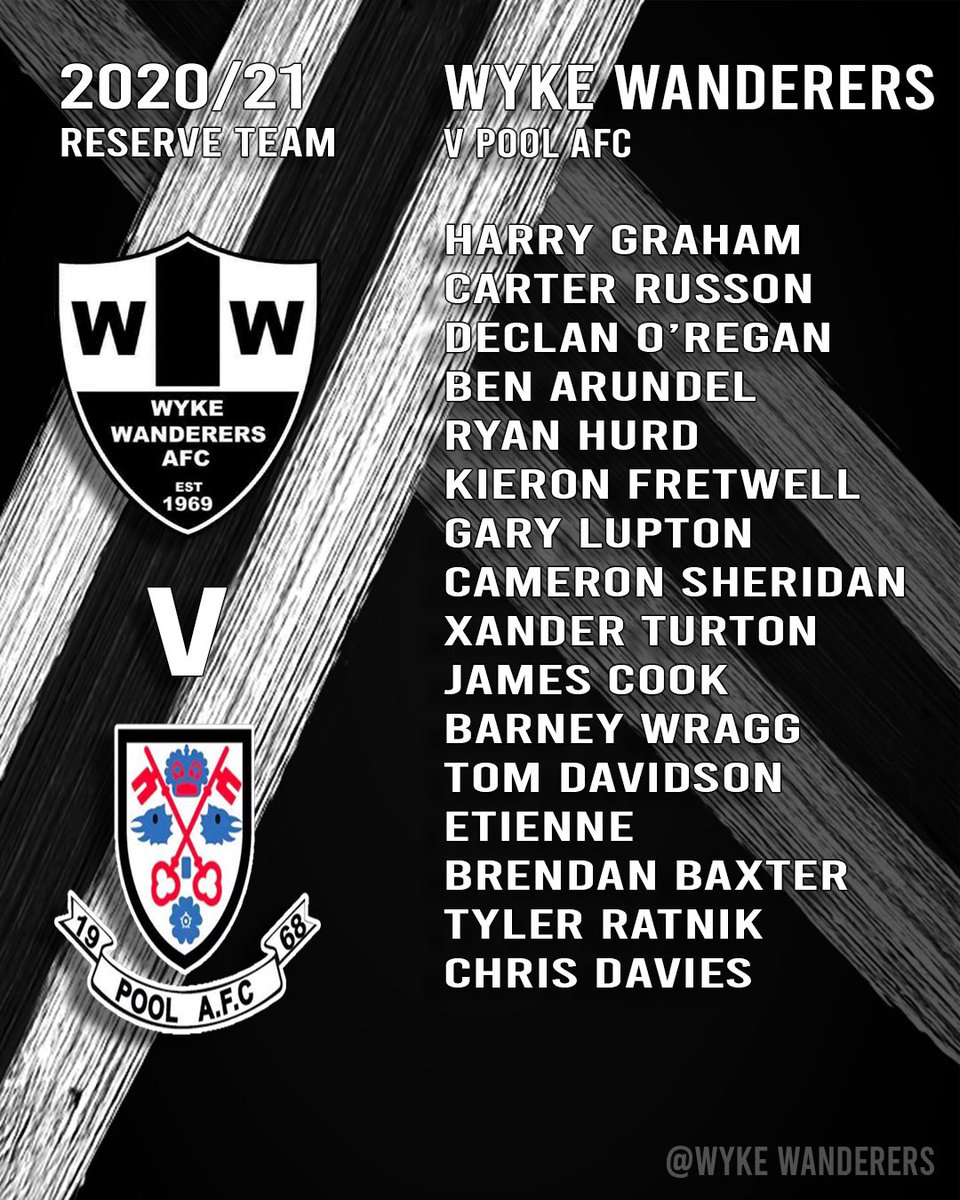 Wyke_Wanderers's tweet photo. ⚫️GAME DAY⚪️

The reserves open their season at home with a visit from Pool AFC. Here’s the squad news.

🆚 @pool_afc 
⏰ 2.30
🏆 @WYAFLOfficial Alliance Division 2
🧭 The Pavillion, Whitechapel Road, BD19 6HW

⚫️⚪️

#wykereserveteam #grassrootsfootball #returnofthepat https://t.co/KI1wopJNNJ