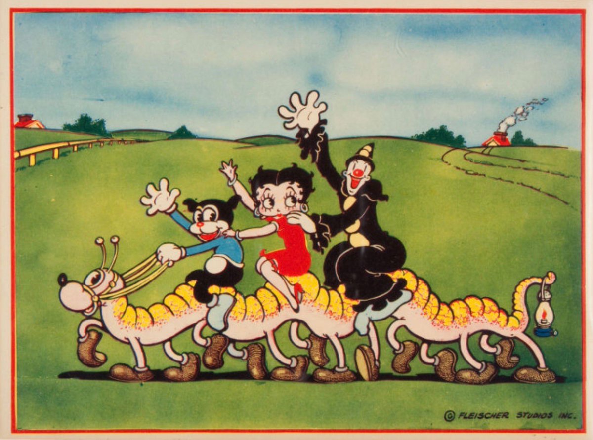 Pages from BETTY BOOP’S MOVIE CARTOON LESSONS (1933).Betty Boop was my first movie love. How old was I? Six or something. “Betty Boop’s Birthday Party”—my grandfather had taped it for me, and I had never seen anything like it. Wonderfully bonkers.