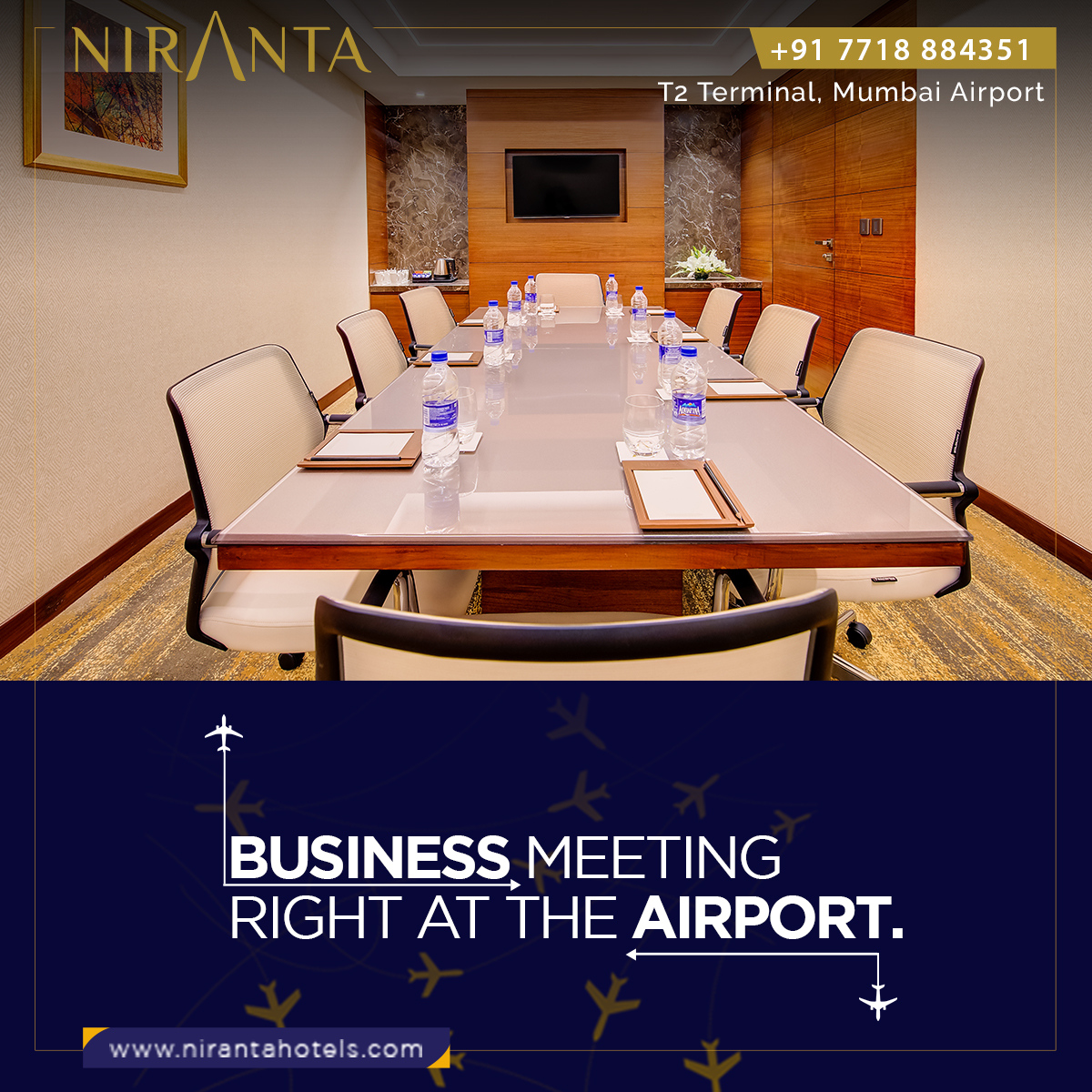Plan your meeting within the airport at our spacious and comfy #business meeting rooms.
Book a room now: nirantahotels.com

#NirantaHotels #niranta #businessstay #businessmeeting #meetingathotel #meetingatairport #transit #hotels #mumbaiairport #traffic #mumbaihotel