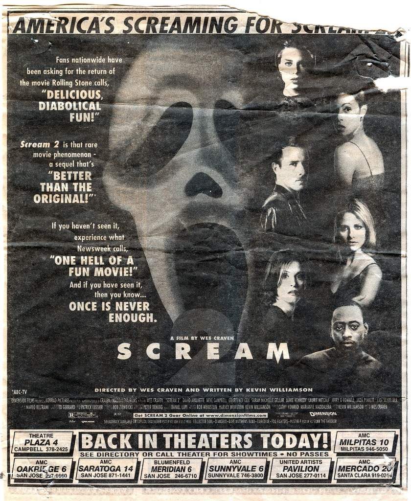 Scream 2 (1997)  News Paper advertisement