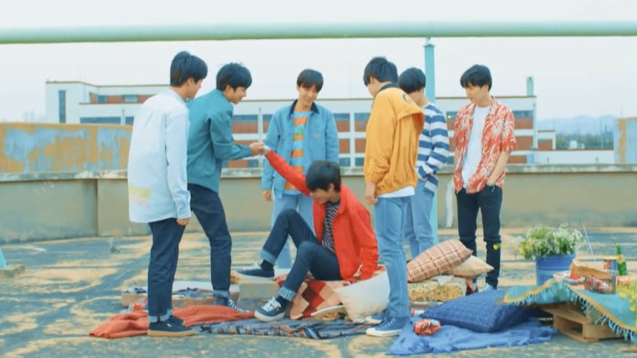 The Love Yourself era MVs, particularly the one for Euphoria: Theme of Love Yourself 起 Wonder, is also noticeably a “lighter” version of the HYYH MVs!In Euphoria, Seokjin is there when they come to pick Taehyung up. He didn’t come with the other boys in HYYH epilogue.