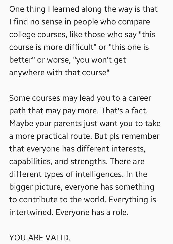 if you're tired of hearing people compare courses, this one is for you