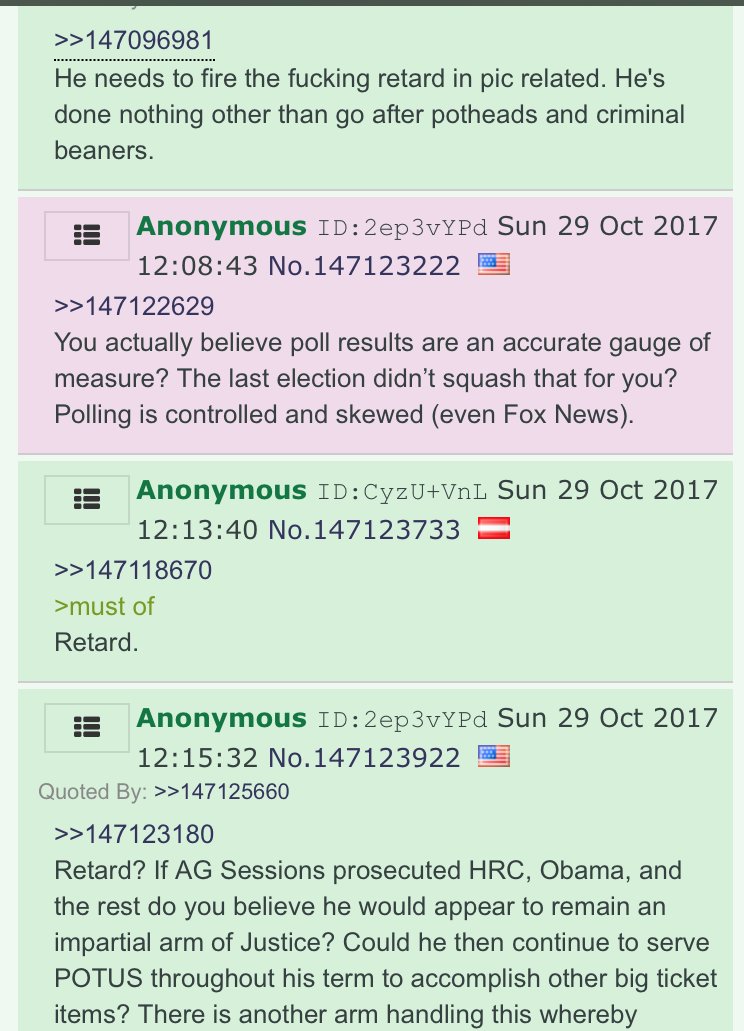 THE LOST DROPS: SIX Q DROPS (FIVE ALMOST-UNREPORTED, ONE ENTIRELY UNREPORTED) FROM 10/29/17We're pleased to report the discovery of five almost-unreported Q drops (and one entirely-unreported, though also more tentatively-identified, drop) from 10/29/17. The most interesting: