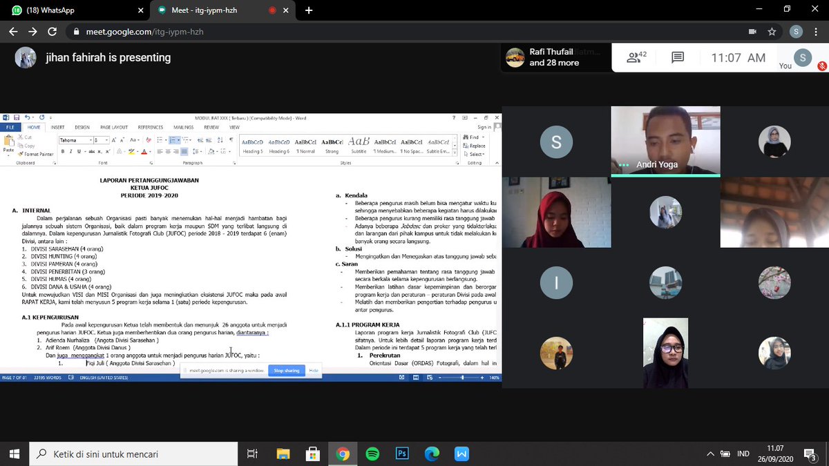 RAT XXX
Rapat Anggota Tahunan JUFOC periode 2019-2020