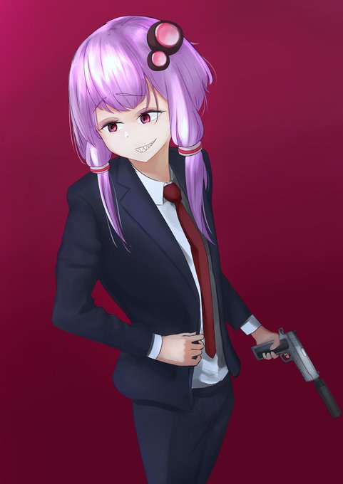 仕事人ゆかり #女の子 #結月ゆかり #VOICEROID+_結月ゆかり #VOICEROID #スーツ #拳銃 https://t.co/gKRiG2PjEF 