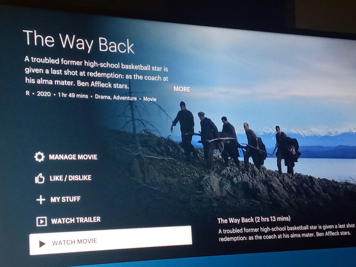 SpazzzMatic's tweet photo. This is on Hulu right now!! Absolutely not the new Ben Affleck Movie The Way Back as it says. Really it is about a group of men that Hiked 4,000 Miles to there freedom.. Talk about a Major difference.. Hulu Come On Man!!!! @hulu think I can I get cash payout for spotting this :) https://t.co/2P8afMC3WV