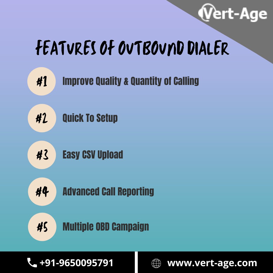 age_vert's tweet image. Cloud based Call Center Software enables you to take inbound and outbound calls with multiple features. 
TRY free Demo! 
Visit: vert-age.com/outbound-softw…
 #OutboundSoftware #OutboundCalCenterSoftware #PredictiveDialer #AutoDialer #DialerSoftware #AndroidDialer #Xenottabyte #VertAge