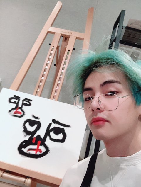 taehyung’s n his vincent van gogh agendai LOVE love vincent van gogh and admire him to the max. i wonder if tae’s art style changed over time, but for the paintings he’d shown us. he’s a bit like jungkook, but heavier on the interpretation side. his are quite abstract. despite-