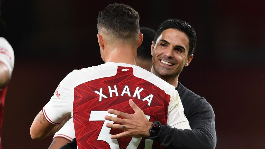 Xhaka on Arteta "For me one thing is certain: without him I wouldn't be in London anymore. He was the decisive factor, with his philosophy, with his manner, with his idea. I am really grateful to him for that!" #afc