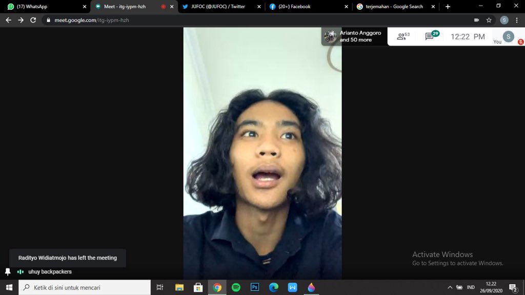 Sesi tanya jawab Div. Pameran dalam agenda Rapat Anggota Tahunan periode 2019-2020