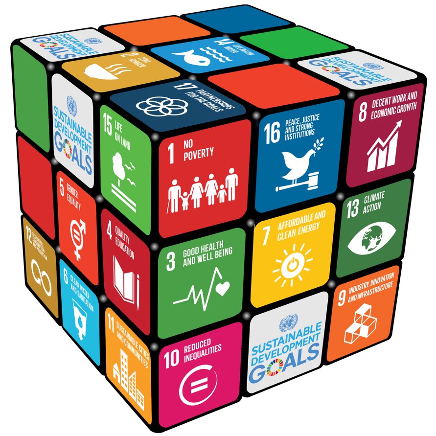 Happy 5th anniversary of the 17 #SDGs !

A blueprint for peace, prosperity and the planet that’s more relevant now than ever...and often seems like a Rubik’s cube... tricky, interconnected but solvable...

(Illustration by Lyka Cabatay)
#Impact4Islands #SIDS
