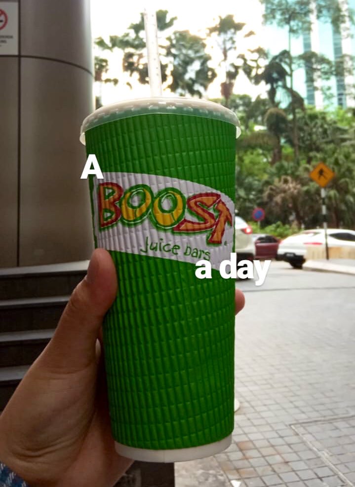 Hi. Since i got time. This is the thread on how to order boost juice n some suggestions of my personal favs:There r 3 sizes:Kids (smallest 250ml)Medium (450ml)Original (biggest 550ml)...
