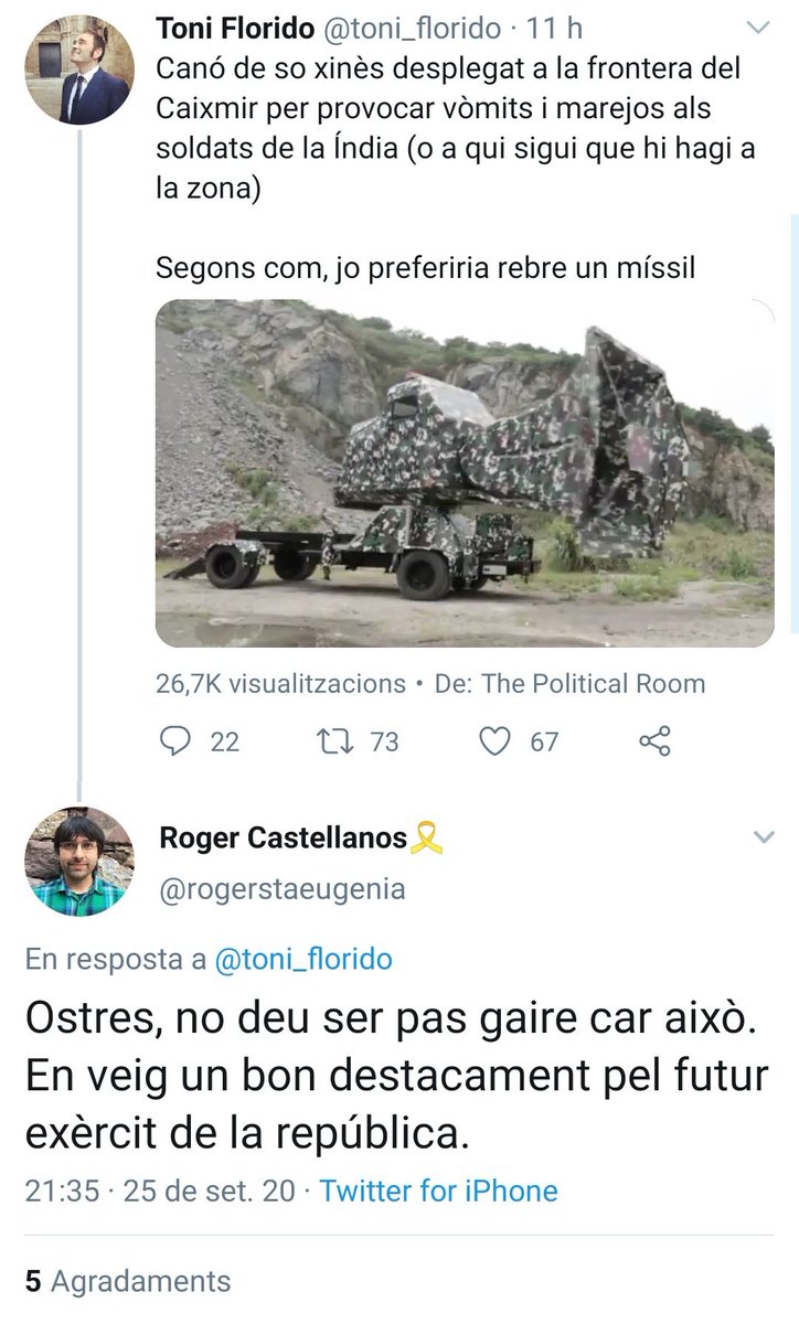 El sionisme personificat i el poblelliurisme petant la xerrada amistosament.