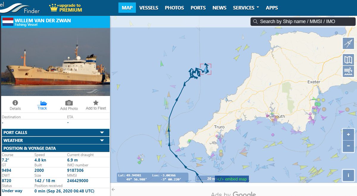 SUPERTRAWLER IN CORNWALL WATERSWhat is 142m-long supertrawler Willem Van Der Zwan doing in Cornish waters this morning?Without onboard observers, remote CCTV or an inspection by the relevant authorities we will never know. Read more here  https://www.facebook.com/BluePlanetSoc/posts/3347887585247856  #EndBycatch