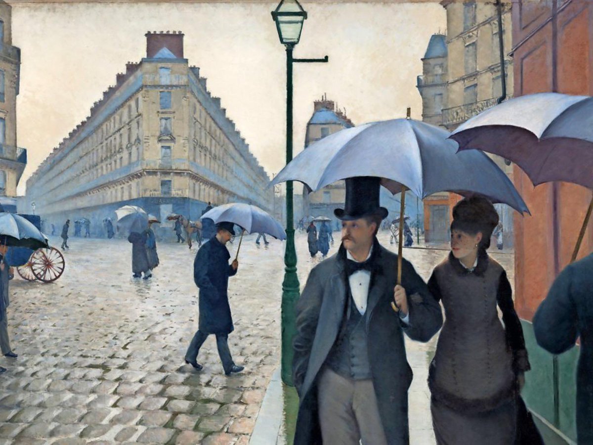 Passendes Bild zum Tag von Gustave Caillebotte, es hängt in der alten Nationalgalerie in Berlin