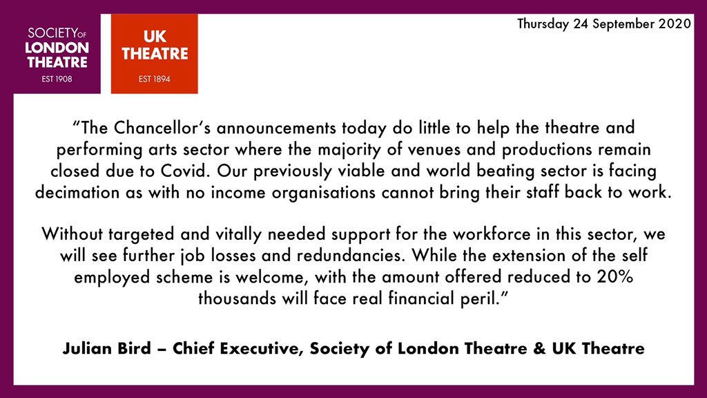 We are Professionals.We are Tax Payers.We are Skilled.We are Proud of our Theatre INDUSTRY We are Voters. Support us ALL We are ALL VIABLE @RishiSunak @OliverDowden @BorisJohnson #gapsinsupport #ExcludedUK #ArtsAndCulture @london_theatre #FreelancersMakeTheatreWork