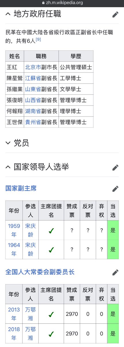 9/ Members of the United Front have held/do hold relatively high positions in PRC gov as well, such as deputy governor/mayor of important provinces/cities like Beijing/Shanghai/Jiangsu, or even Vice President (Song Qinglin in 60’s) or current NPC Vice Chair in RCCK’s case.