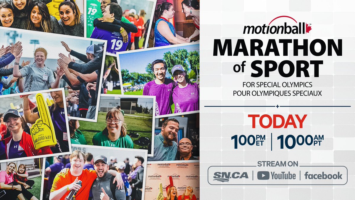 Sportsnet (@sportsnet) on Twitter photo 🚨 TODAY: 🚨 Join host <a href="/tessavirtue/">Tessa Virtue</a> & other Canadian sport celebs for the first-ever virtual <a href="/motionball/">motionball</a> Marathon of Sport in support of the <a href="/SOCanadaFdn/">SOCanadaFoundation</a>. 🇨🇦
Watch at 1pm ET / 10am PT on SN ONE or SN's YT + FB channels.
Get all the details here:
➡️ sportsnet.ca/motionball 🚨 TODAY: 🚨 Join host <a href="/tessavirtue/">Tessa Virtue</a> & other Canadian sport celebs for the first-ever virtual <a href="/motionball/">motionball</a> Marathon of Sport in support of the <a href="/SOCanadaFdn/">SOCanadaFoundation</a>. 🇨🇦
Watch at 1pm ET / 10am PT on SN ONE or SN's YT + FB channels.
Get all the details here:
➡️ sportsnet.ca/motionball
