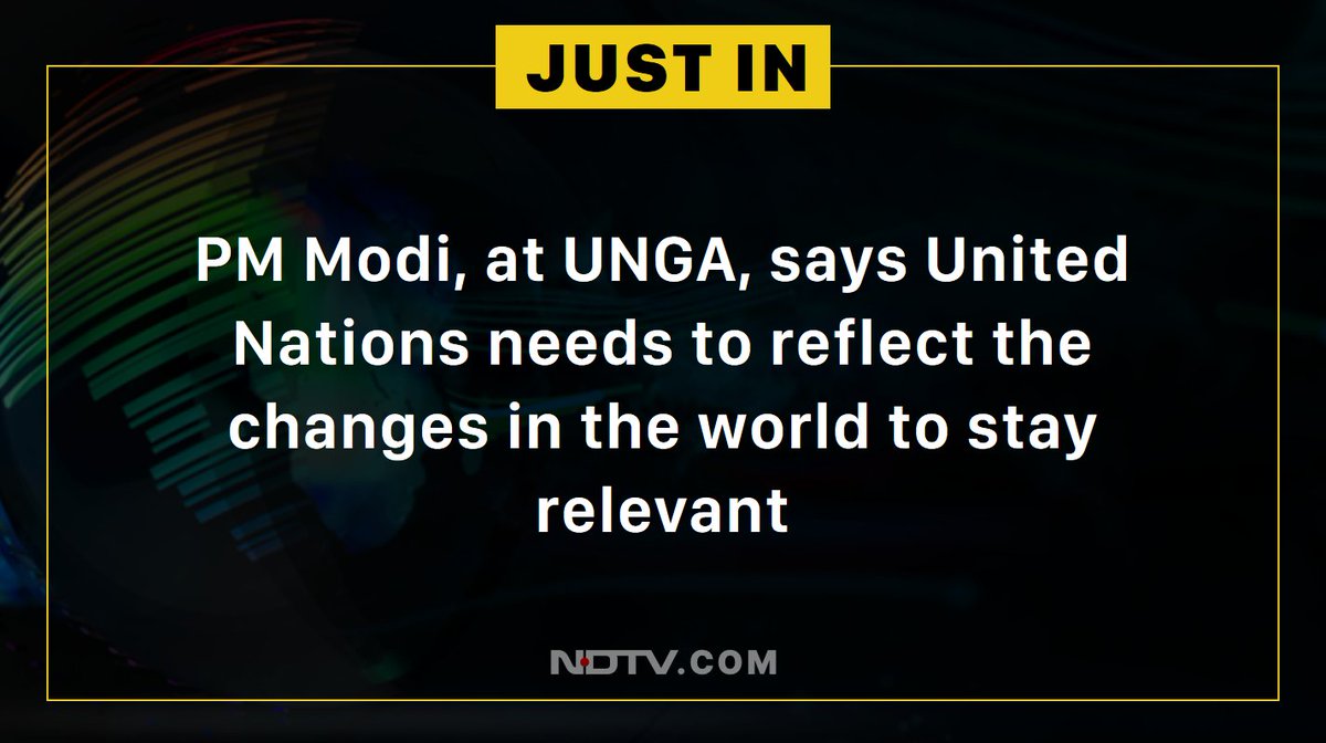 ndtv's tweet image. #PMModiAtUN
