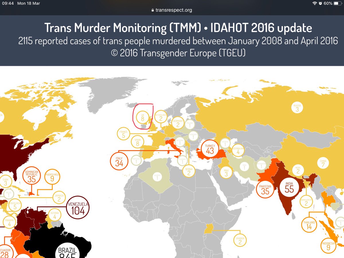 Owens statement and Stats from the Trans Murder Monitoring project 